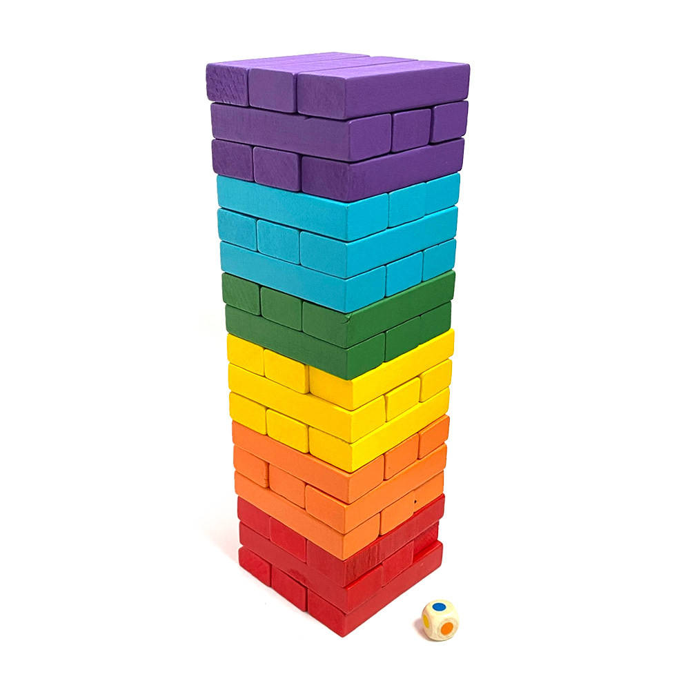 

Большая цветная Дженга Tree Toys на 51 брусок