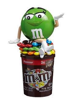 

Диспенсер M&M´s зелёный с подарком