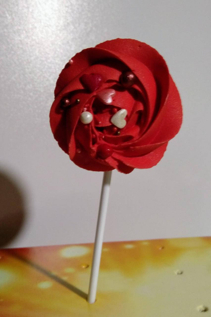 

Безе на палочке d60 "красное", Красный