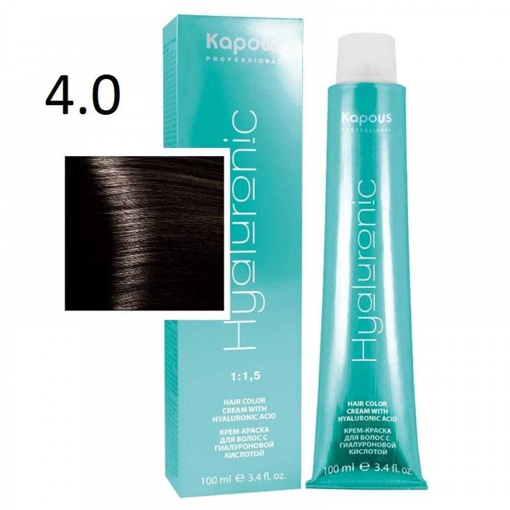 

Крем-Краска Для Волос KAPOUS Hyaluronic Acid 4.0 Коричневый, 100 Мл