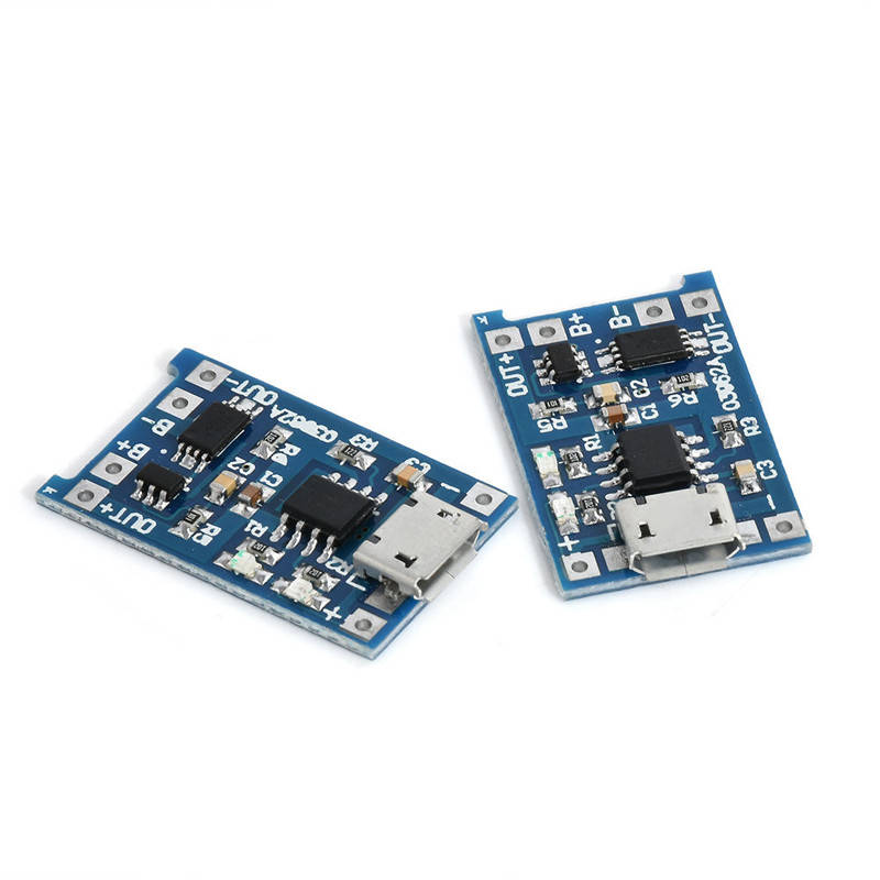 

TP4056 с защитой модуль заряда Li-ion аккумуляторов, MicroUSB