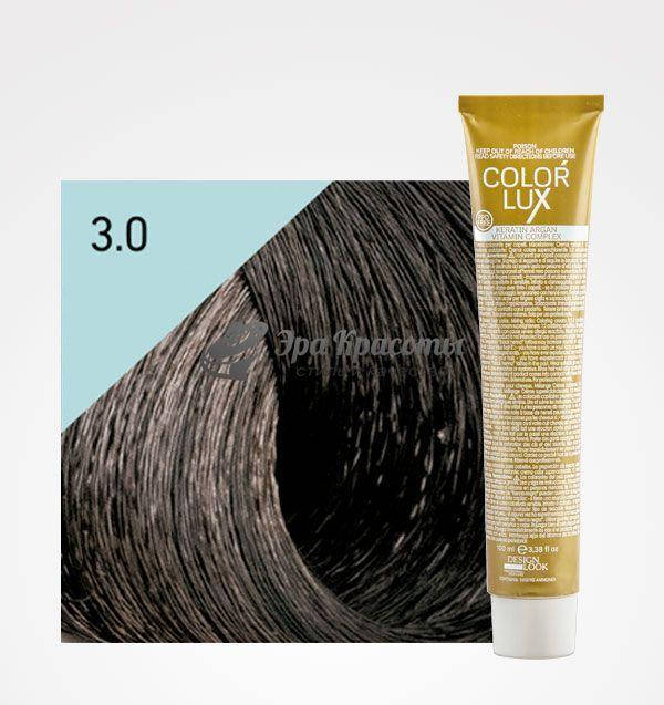 

Крем-краска для волос 3.0 Темно-каштановый Color lux Design look, 100 мл