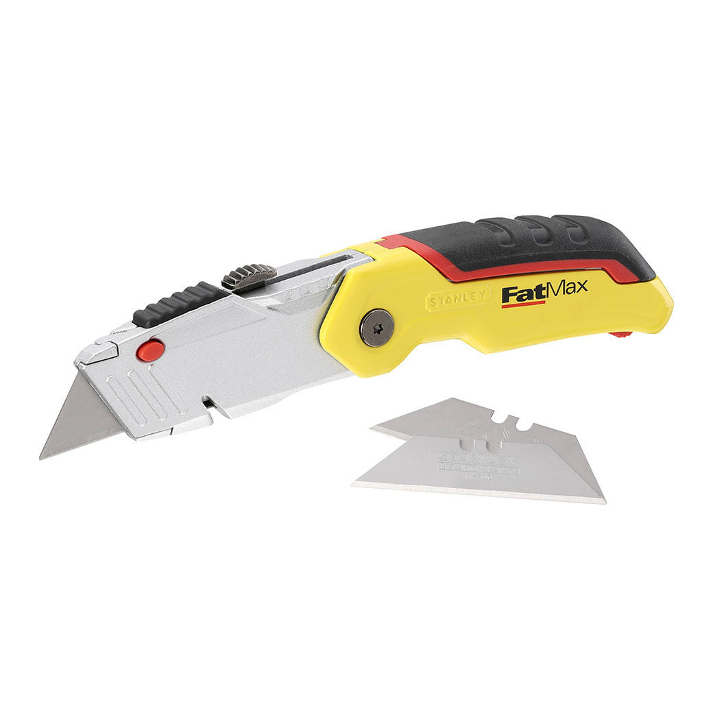

Нож 19 мм трапеция 140 мм Fatmax, складной, картридж на 3 лезвия Stanley 0-10-825