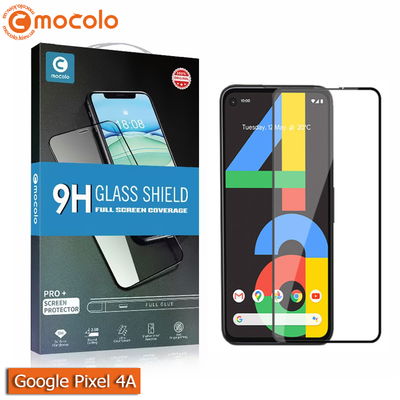 

Защитное стекло Mocolo Google Pixel 4A (Black) - Full Glue, Прозрачный