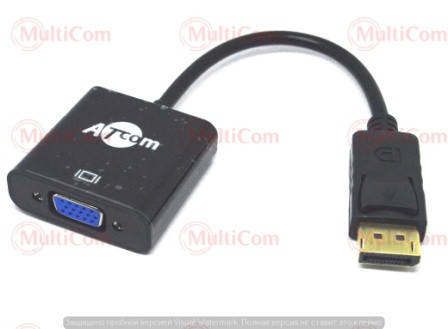 

03-00-082. Переходник штекер Display Port → гнездо VGA, gold pin, шнур 20см