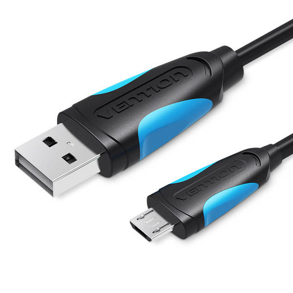 

Кабель Vention USB-A 2.0 - microUSB B, 2 m, 2А, Black (VAS-A04-B200-N), Черный