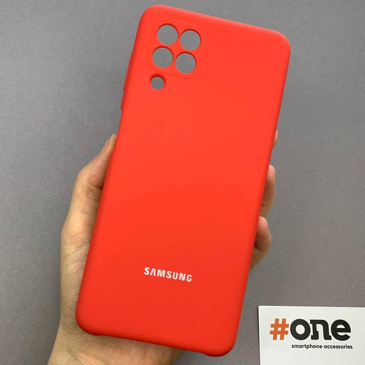 

Чехол для Samsung Galaxy A22 с микрофиброй с защитой для камеры чехол на телефон самсунг а22 красный SSD