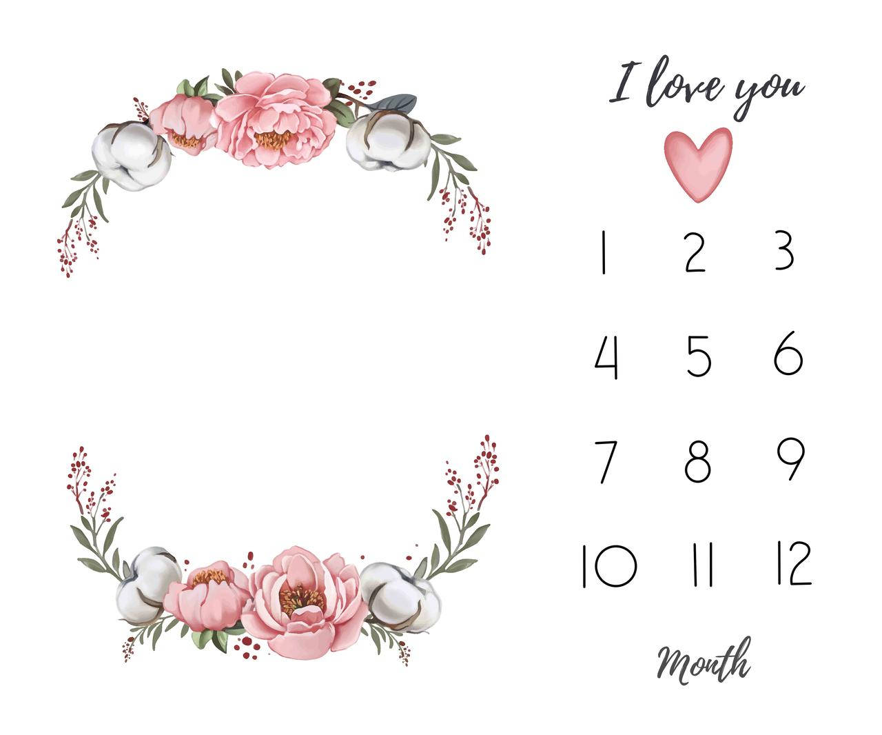 

Фотопеленка для первых фотосессий. Фотофон "Цветочный" 120х100