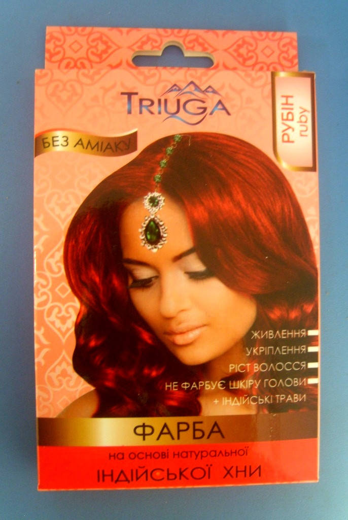 

Фарба для волосся природна, хна. Рубін. Триюга. 25 грамм (Triuga Herbal)