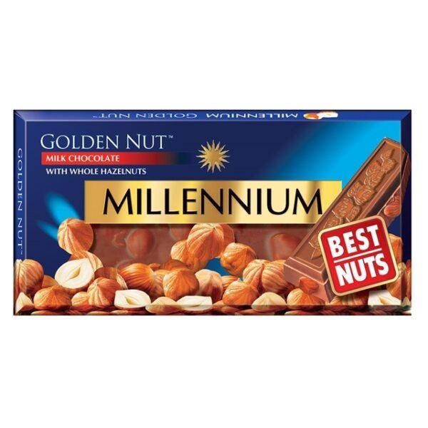 

Шоколад Millennium молочный с цельным фундуком 100 г