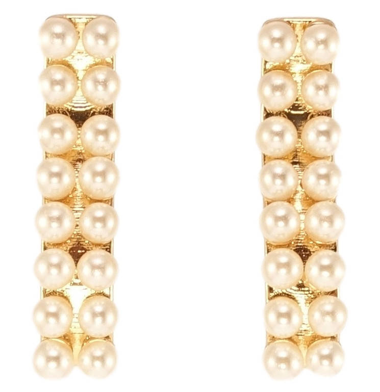 

Серьги Xuping Позолота 18K гвоздики (пусеты) "Двойная дорожка мелких жемчужин"
