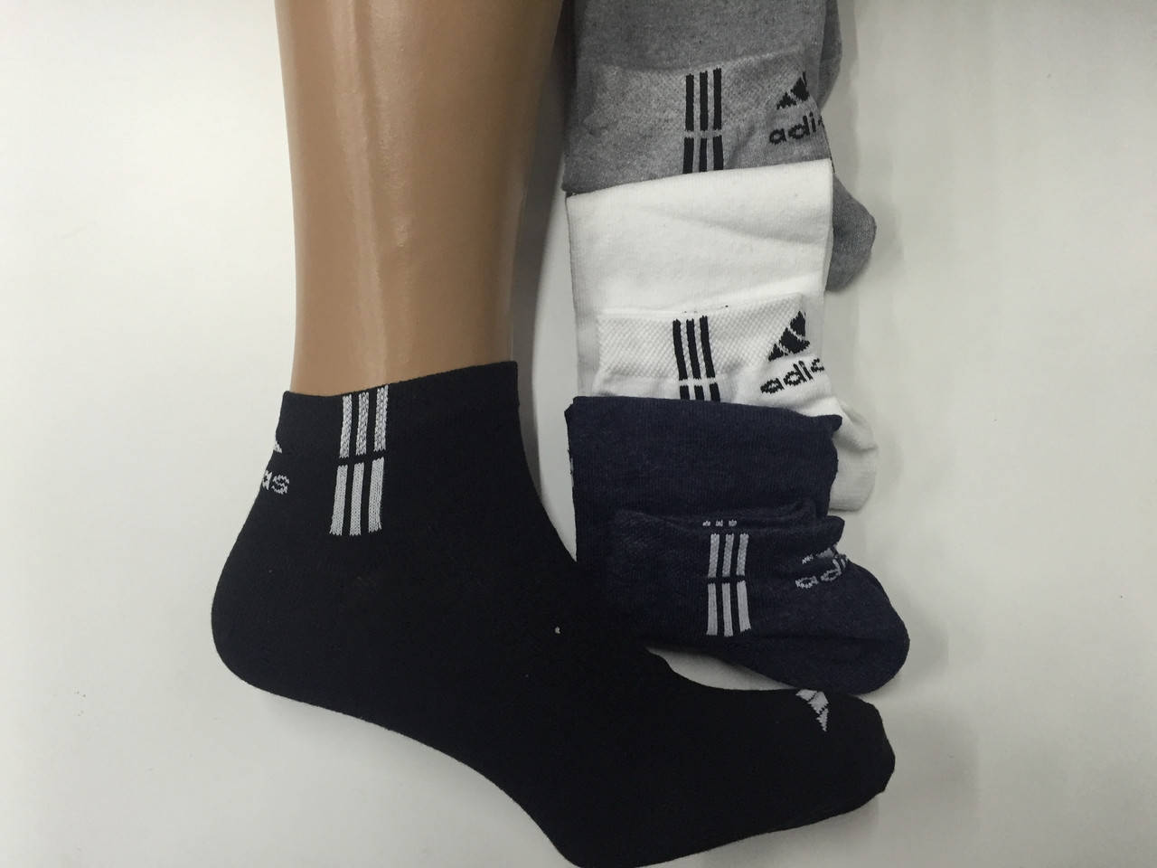

Носки мужские спорт укороченные сетка Adidas пр-во Турция, Разные цвета