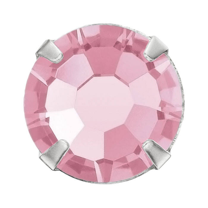 

Стразы в цапах Preciosa (Чехия)  Rose/серебро, Розовый