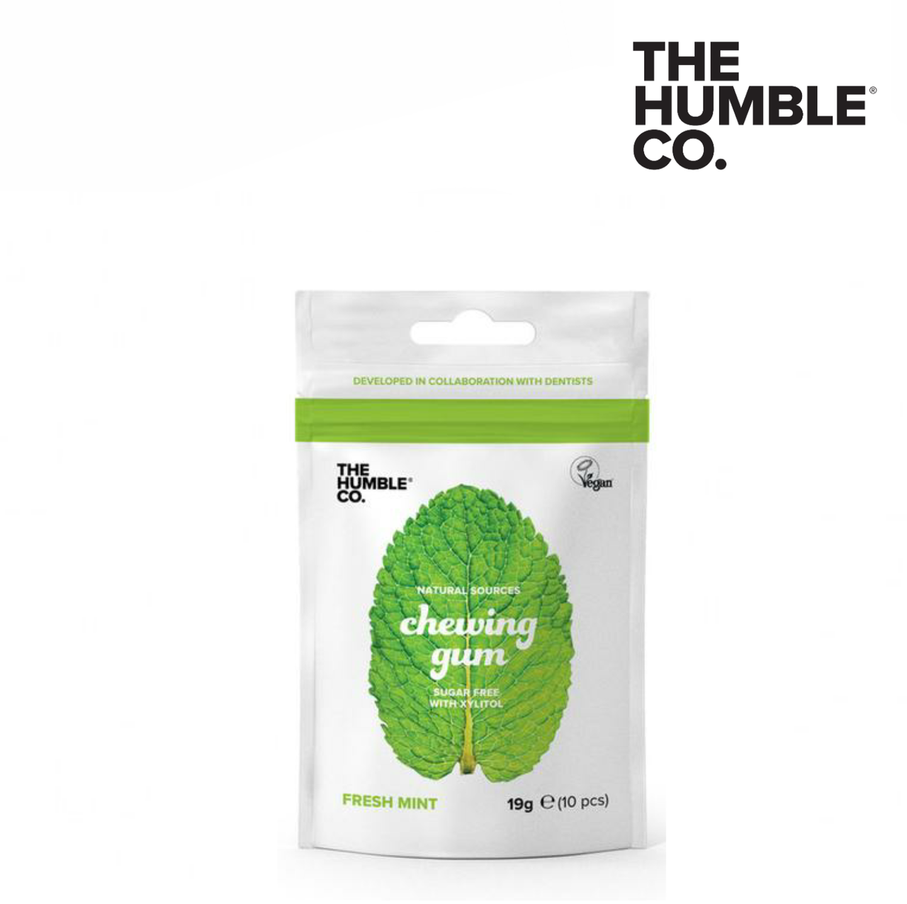 

Жевательная резинка The Humble Co ксилит 72,2 % (со вкусом мяты) 19 г