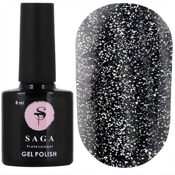 

Гель-лак Saga Professional Fiery Gel № 02 (черный мерцающий, светоотражающий), 8 мл