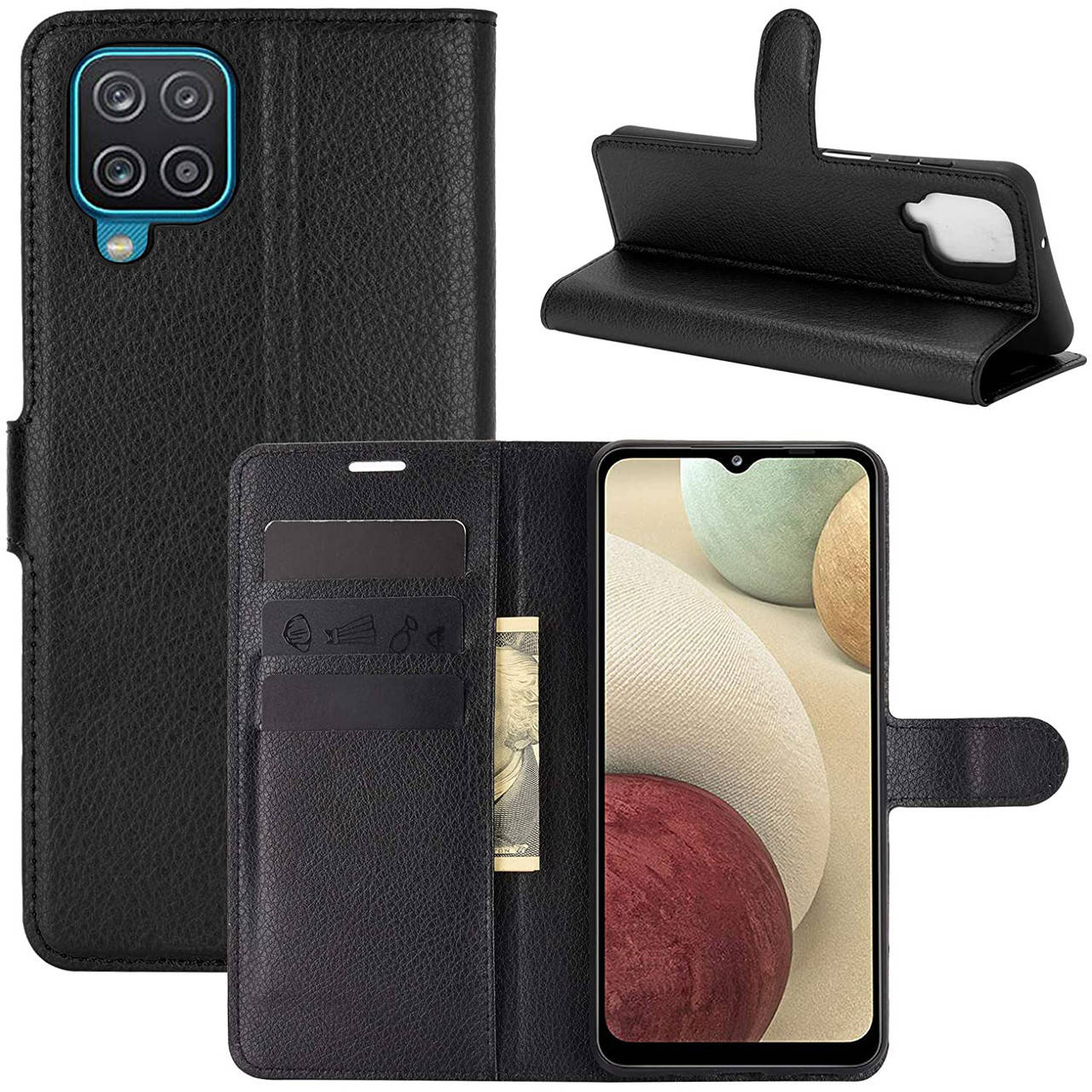

Чехол-книжка Litchie Wallet для Samsung Galaxy A12 Black, Черный