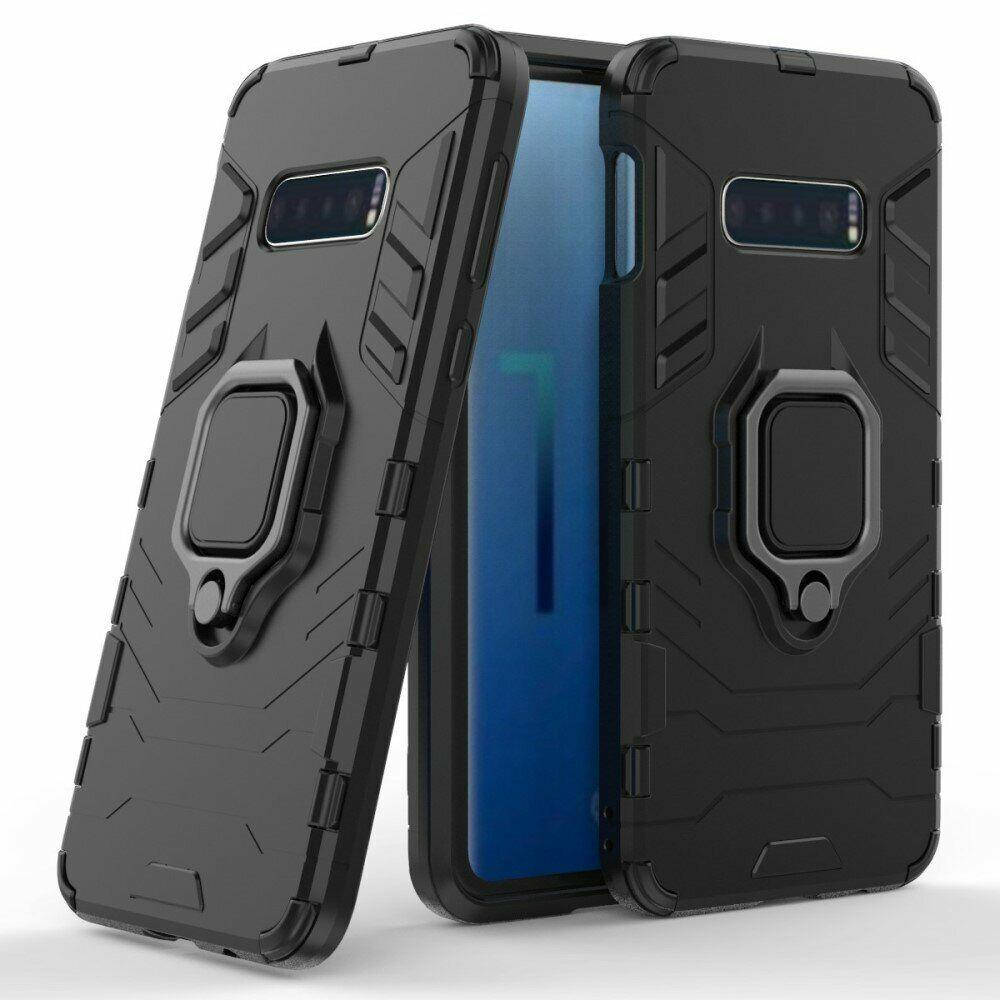 

Чехол Iron Ring для Samsung Galaxy S10e / G970 бампер противоударный с подставкой Black