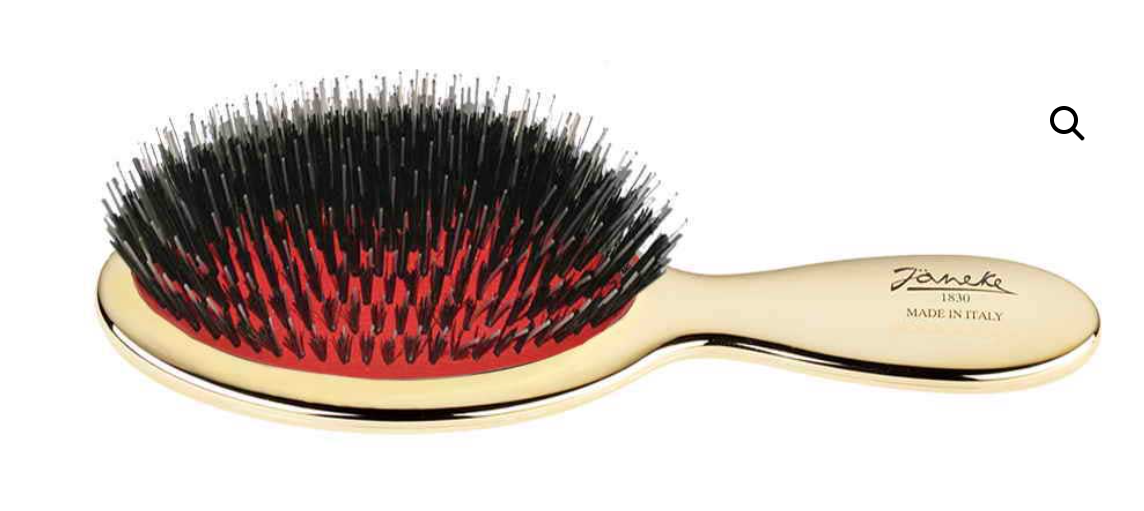 

Расческа с натуральной щетиной Janeke Brush Gold (размер М), Белый