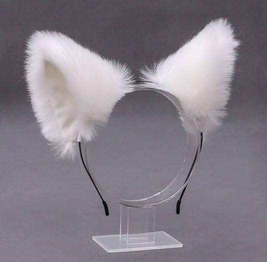 

Меховые ушки "Лисичка" на обруче белые