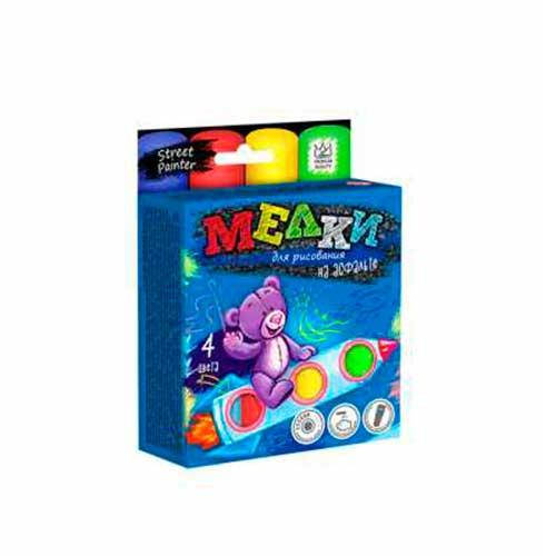 

Мелки цветные "Danko-toys" MEL-01-02U, 4 цвета, большие