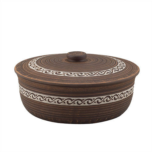 

Кастрюля глиняная 2,5л (ангоб) KR1059, Коричневый
