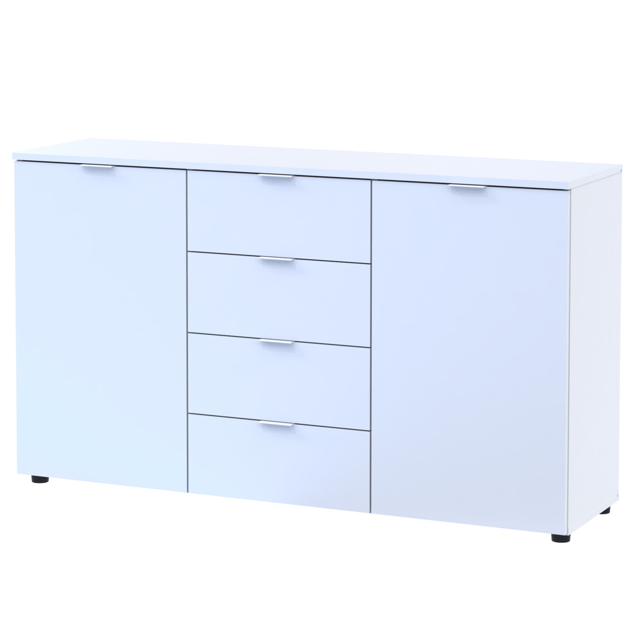 Комод Doros Рон 5 Білий 2 фасади 4 шухляди 140х38х81 (44900223) 2