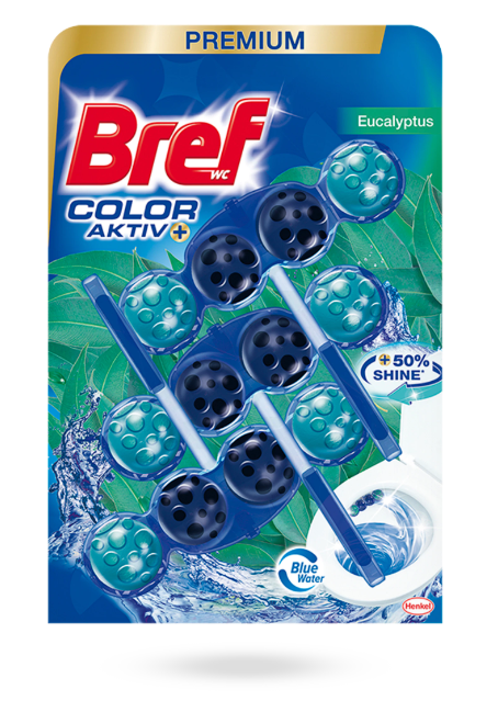 

Туалетный блок Bref Цветная вода с ароматом эвкалипта 3*50г