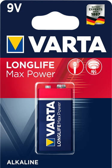 

Батарейка Крона VARTA LONGLIFE Max Power 6LR61\ 9V Alkaline