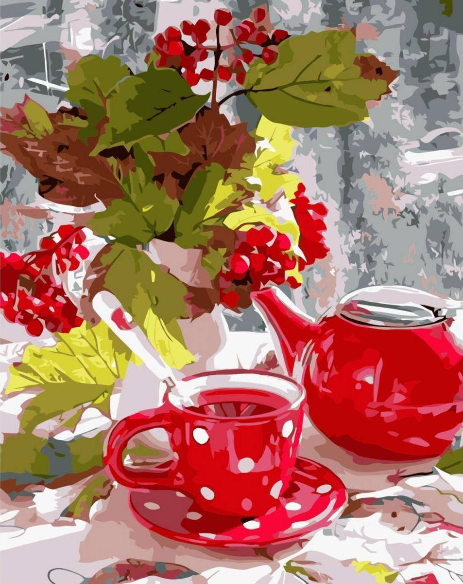 

Картина по номерам Чайка с калиной, 40х50 (VA-3325)