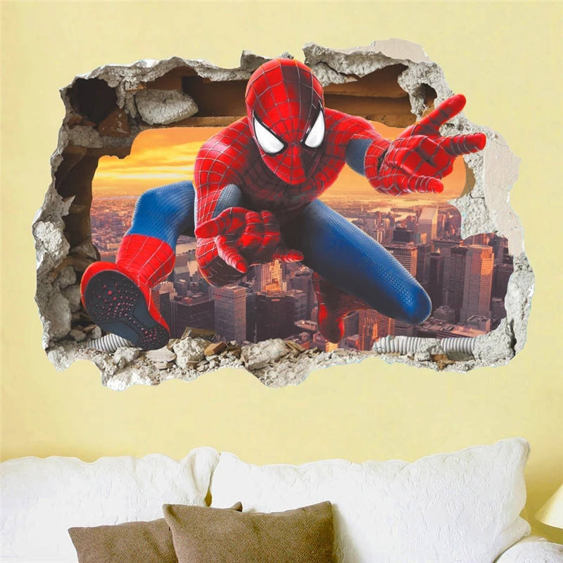 

Детские наклейки на стену, двери, шкаф, окна "Челове́к-пау́к Spider-Man" (лист 50*70см)