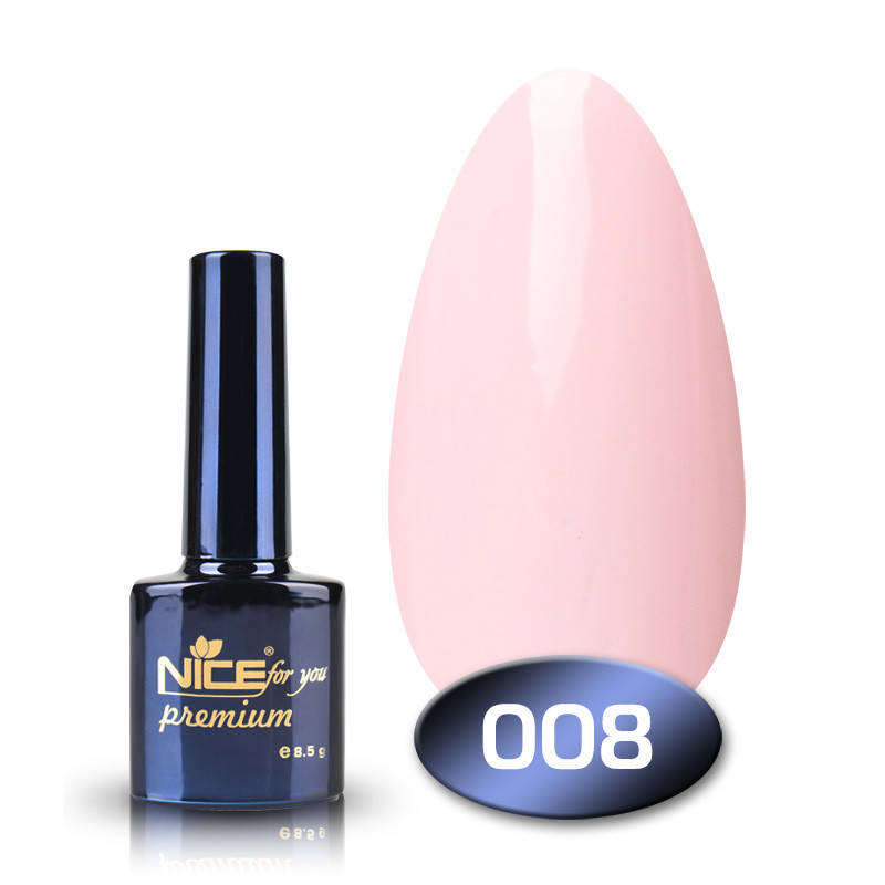 

Гель-лак Nice for you Premium 008 бело розовый 8,5 мл