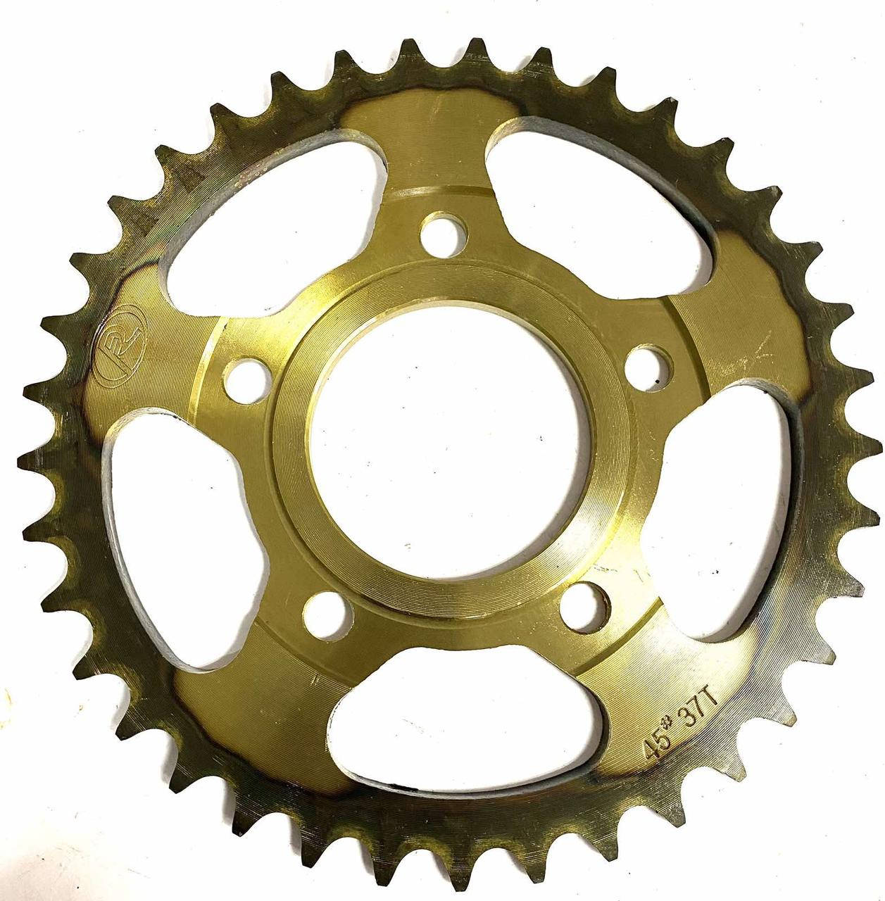 

Звезда задняя ведомая мотоцикл на 5 отверстий 520H-37 зубьев.