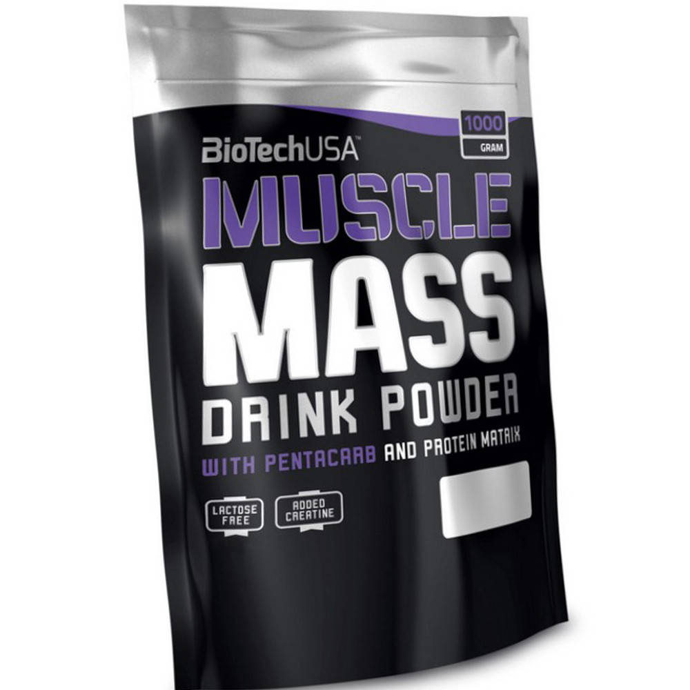 

Высокоуглеводный гейнер для набора веса BioTech Muscle Mass 1000 г