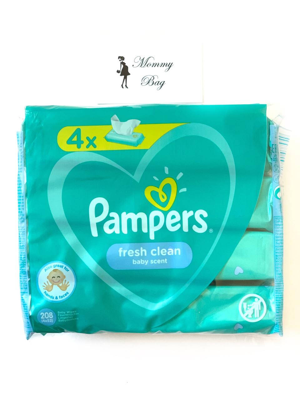 

Влажные салфетки Pampers Fresh Clean 208 шт (4х52 шт)