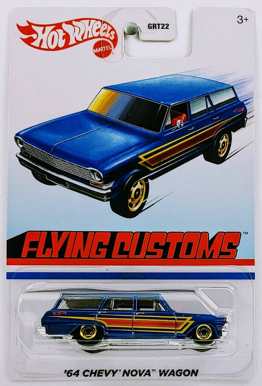 

Машинка Hot Wheels - '64 Chevy Nova Wagon - 2021 Flying Customs - Target Exclusive - GRT32. Mattel. Оригинал