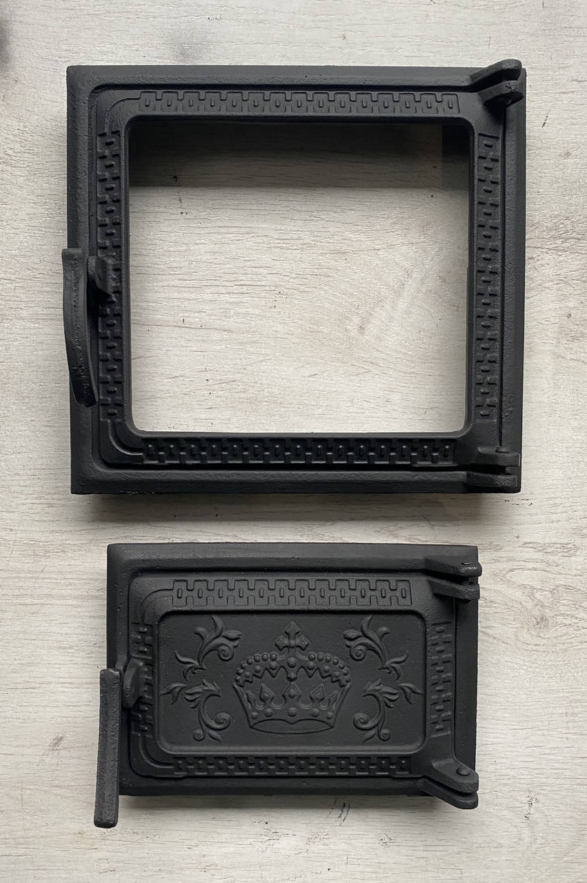 

Дверца для печи и барбекю 270х290мм, печная дверца со стеклом 1003К