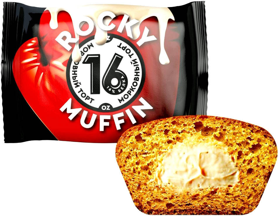 

Протеиновый маффин Mr.Djemius ZERO ROCKY MUFFIN "Морковный Торт" (55 грамм)