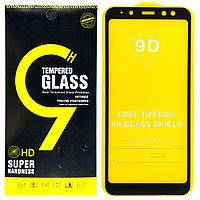 

Защитное стекло Samsung A8 2018 Full Glue 5D black, Черный