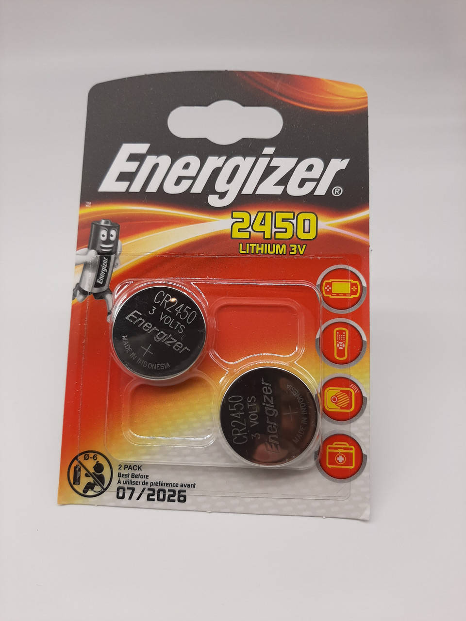 

Батарейка для часов. Energizer CR2450 3.0V 540mAh 24x3.0mm. Литиевая