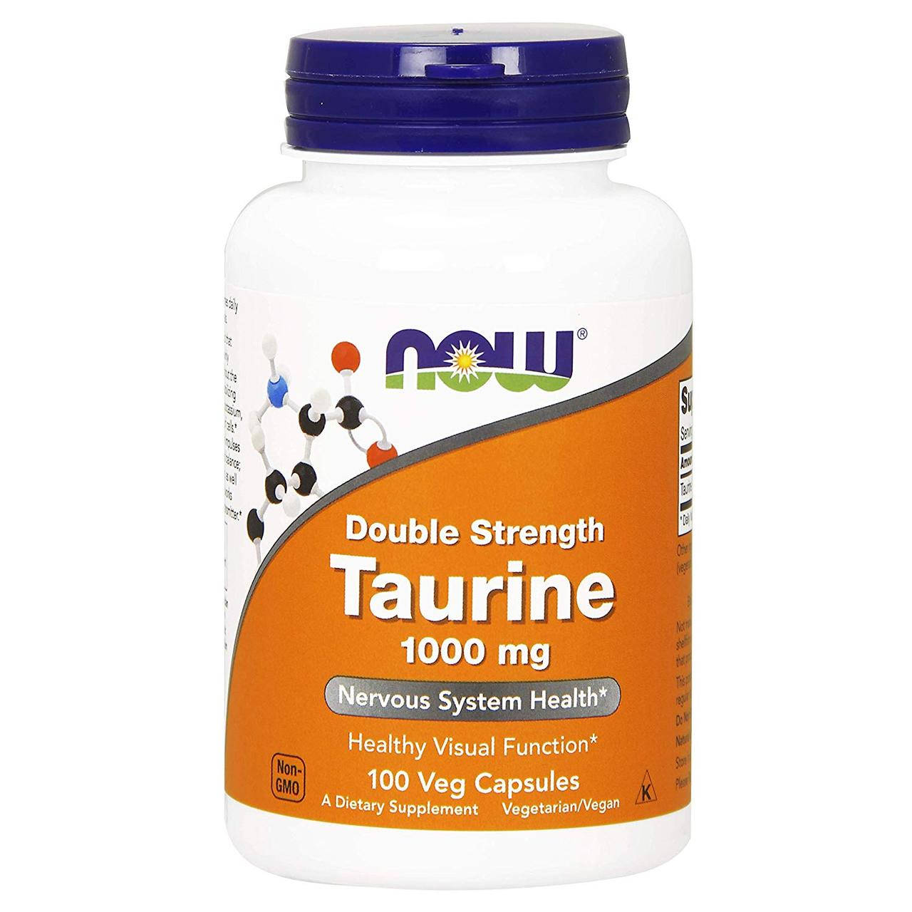 

Амінокислота NOW Foods Taurine Double Strength 1000 mg 100 VCaps