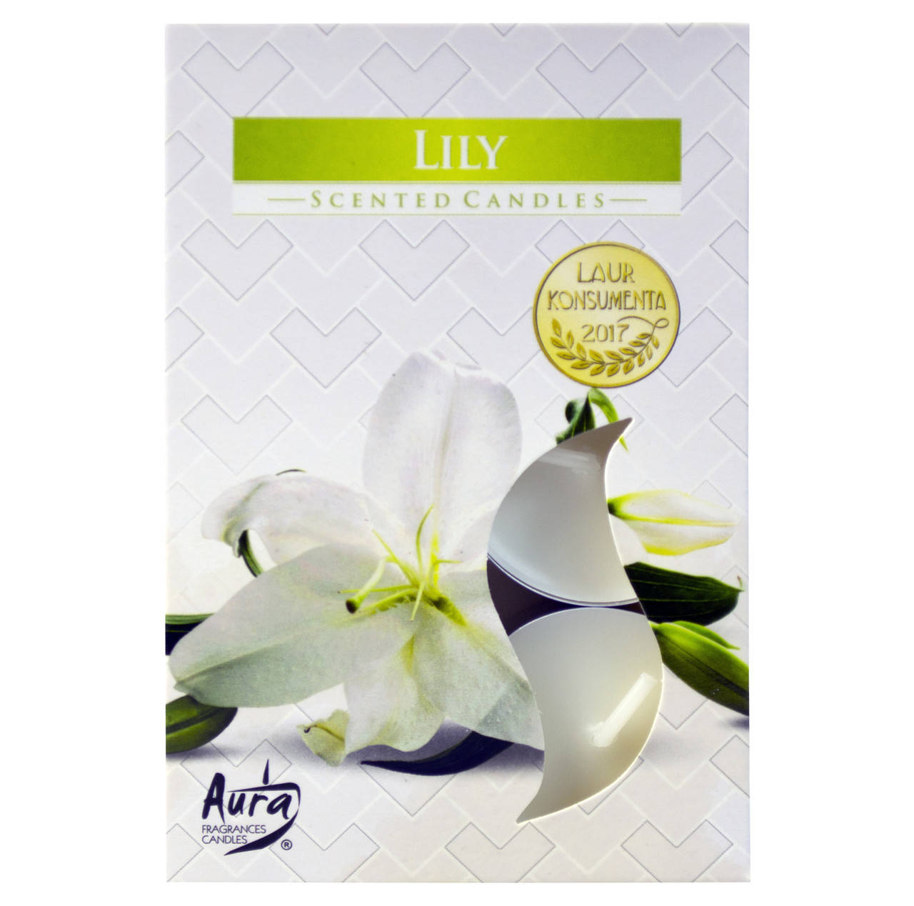 

Свеча таблетка ароматическая Lily, Bispol. В наборе 6 штук. Польша., Белый