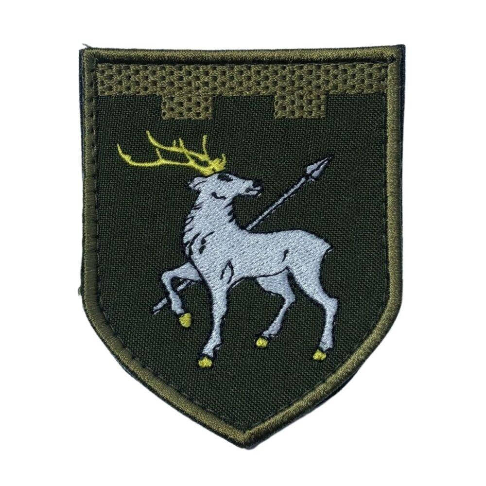 

Шеврон на липучке 123-я отдельная бригада территориальной обороны 7,3х9 см