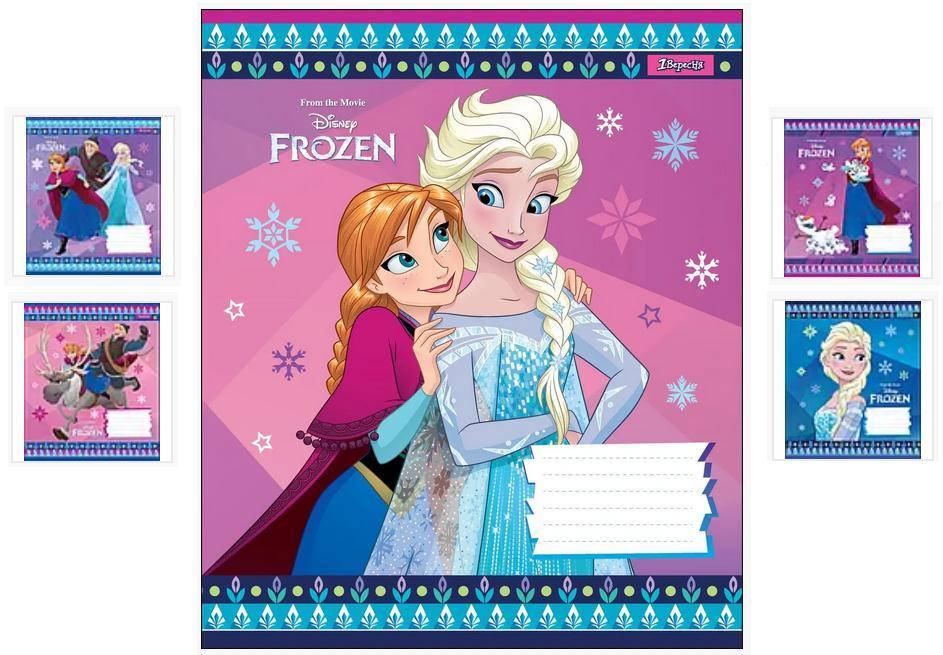 

Тетрадь 12 листов КОСАЯ линия "1 Вересня"/ Frozen
