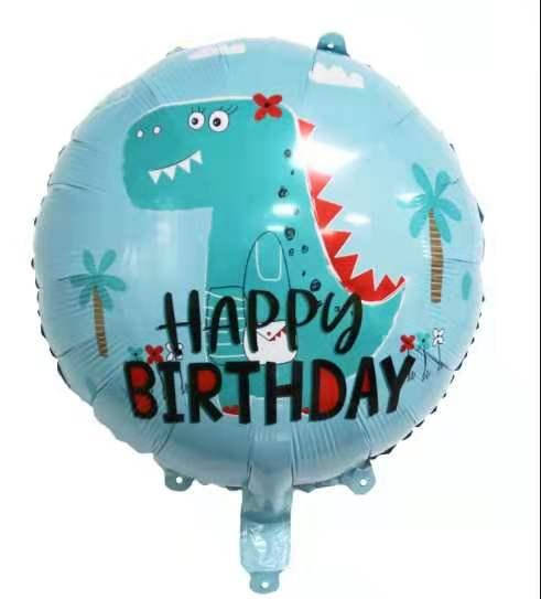 

Фольговані кулі коло ""Happy Birthday Динозавр". Диаметр:18"(45 см)