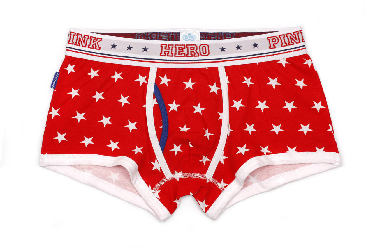

Мужские трусы боксеры Pink hero (мужские хипсы транки) XXL, Красный