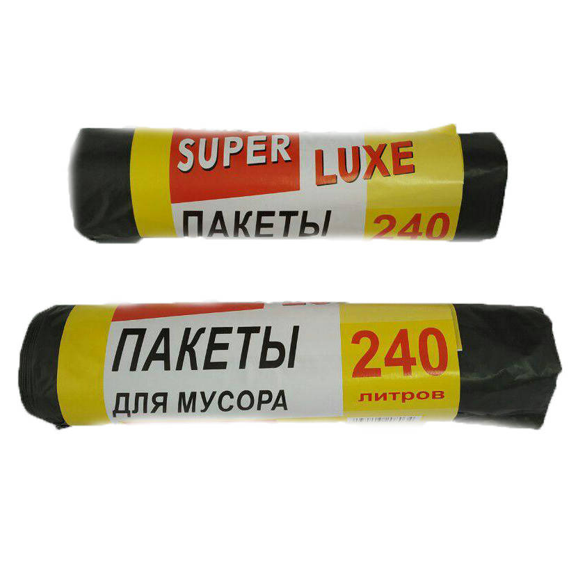

Пакеты для мусора Super Luxe 240 л, рулон — 5 шт