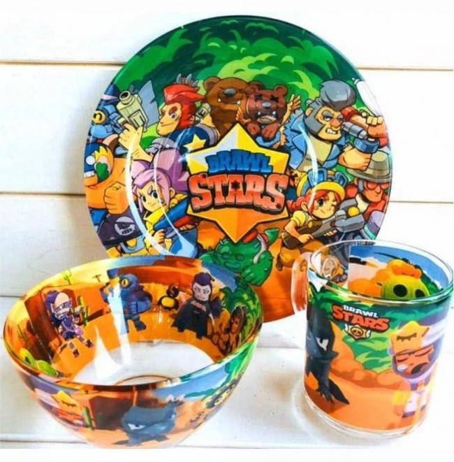 

Набор детский Isfahan Брау Старс 3 предмета (тарлка +пиала+чашка) (A9551/32)