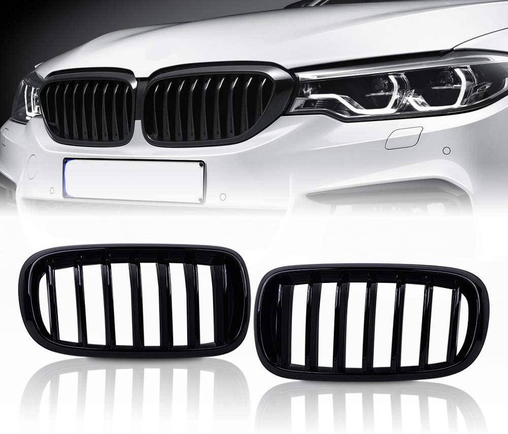 

Решетки радиатора на BMW F15 F16 X5 X6 одиночные глянец бмв ф15 ф16 ноздри х5, Черный
