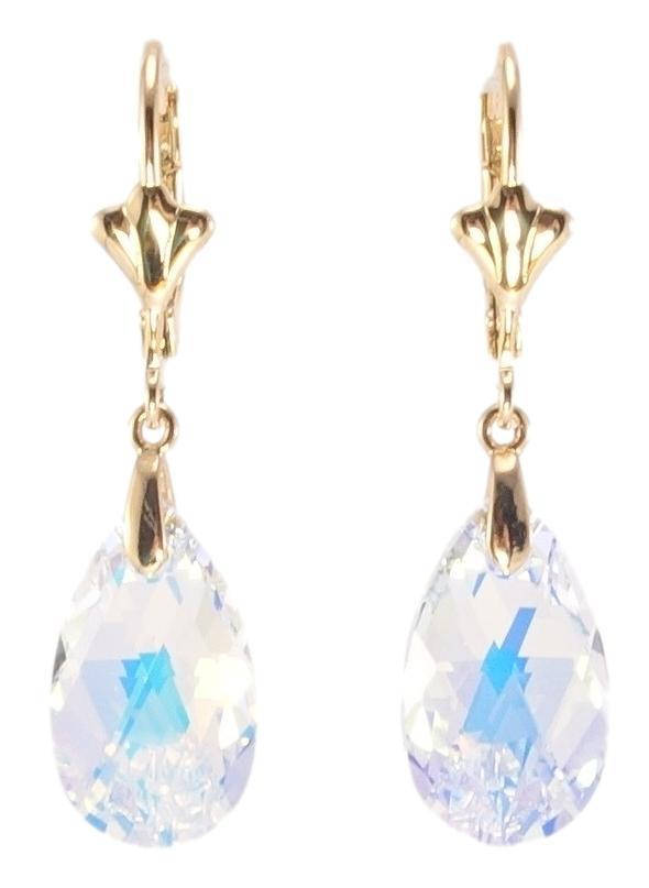 

Серьги Xuping Позолота 18K с кр-ми Swarovski подвески французский замок "Кристаллы Shimmer"