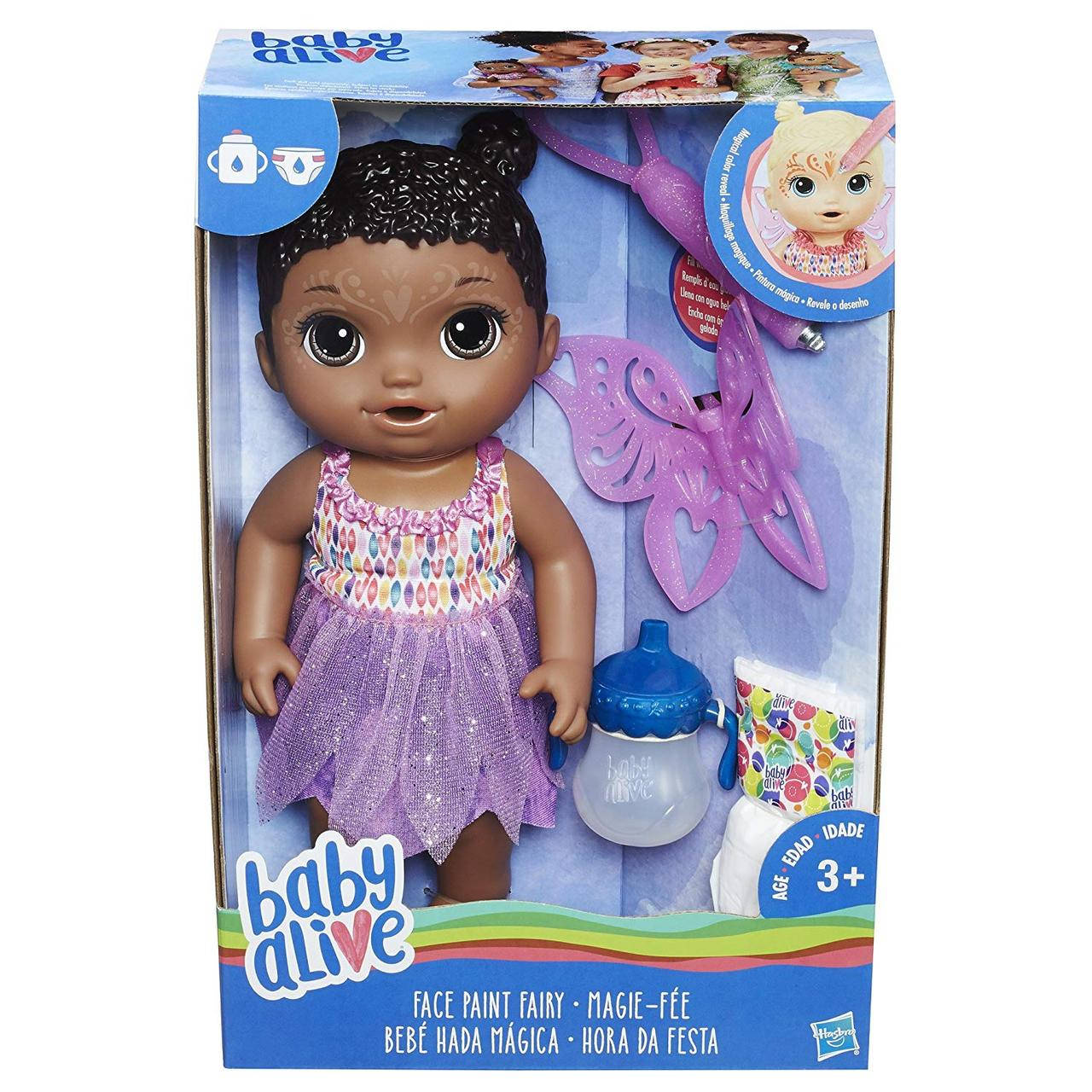 

Baby Alive Face Paint Fairy Пупс разрисуй лицо афроамериканка